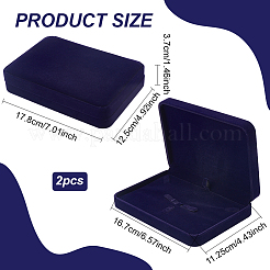 Velvet Jewelry Set Storage Gift Box&nbsp;CON-WH0104-10A