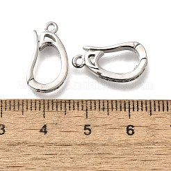 Brass Micro Pave Clear Cubic Zirconia Fold Over Clasps&nbsp;KK-M316-01P