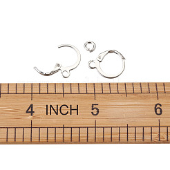 Brass Huggie Hoop Earring Findings & Open Jump Rings&nbsp;KK-TA0007-84A-P