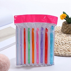 Transparent Plastic Crochet Hooks Needles&nbsp;SENE-PW0003-096