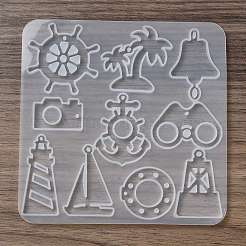 Anchor & Helm & Bell Ocean Theme DIY Pendant Silicone Molds&nbsp;DIY-G102-01B