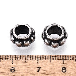 304 Stainless Steel European Style Large Hole Beads&nbsp;STAS-T072-95AS