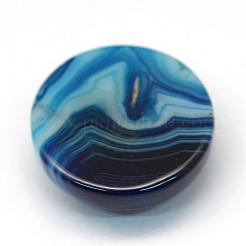 Dyed Natural Striped Agate/Banded Agate Cabochons&nbsp;G-R348-20mm-02