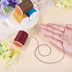 4 Rolls 4 Colors Round Waxed Polyester Cord&nbsp;YC-TA0001-28