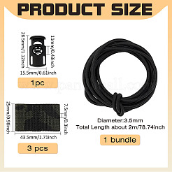 Polyester Tactical Flag Bungee Elastic Fastener Strap&nbsp;FIND-WH0139-760A