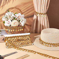 Polyester Fringe Lace Trim Ribbon&nbsp;OCOR-WH0112-016A