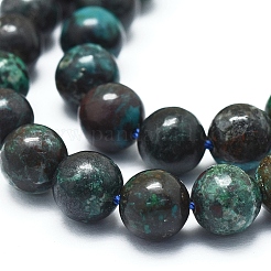 Natural Chrysocolla Azurite Beads Strands&nbsp;G-D0010-08-8mm