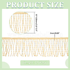 1 Yard Polyester Lace Trims with Glass Beaded Tassel&nbsp;DIY-WR0003-84A
