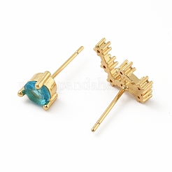 Cubic Zirconia Constellation Asymmetrical Earrings&nbsp;EJEW-C035-16G-11