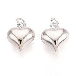 925 Sterling Silver Heart Charms&nbsp;STER-T008-32S-01
