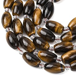 Natural Tiger Eye Beads Strands&nbsp;G-G453-C03-8x13mm