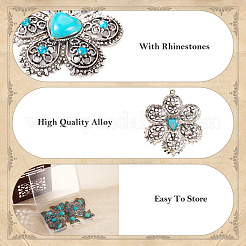 10Pcs 5 Styles Synthetic Turquoise Pendants&nbsp;TIBEP-TA0001-13