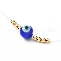 Evil Eye Beads Glass Seed Beaded Necklaces Sets&nbsp;NJEW-JN03722-01