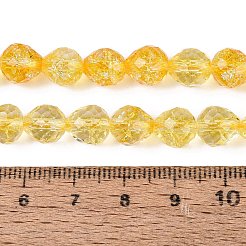 Crackle Transparent Glass Beads Strands&nbsp;GLAA-N068-04A-06