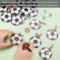 Football Theme Printed Acrylic & Alloy Enamel Pendant Keychain&nbsp;KEYC-AB00046