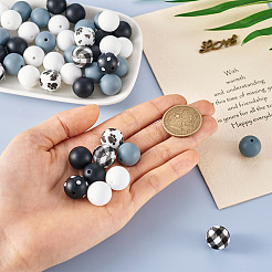 78Pcs 6 Style Food Grade Eco-Friendly Silicone Focal Beads&nbsp;SIL-TA0001-12