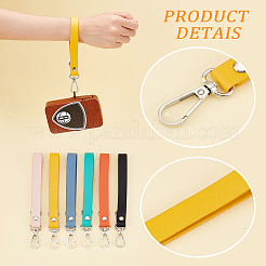6Pcs 6 Colors PU Leather Keychains&nbsp;KEYC-WR0001-05