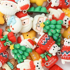 40Pcs 10 Styles Opaque Resin Pendants&nbsp;RESI-CJ0003-53