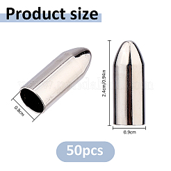 50Pcs Iron Cord End&nbsp;IFIN-FH0002-05