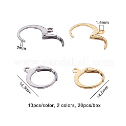304 Stainless Steel Leverback Earring Findings&nbsp;STAS-CJ0001-50