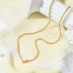2mm Rack Plating Brass Wheat Chain Necklaces for Women Men&nbsp;MAK-L044-58G