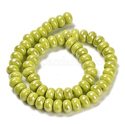 Glazed Porcelain Rondelle Beads&nbsp;PORC-Q001-01C