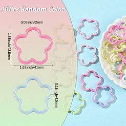 40Pcs UV Plating Acrylic Beads Frame&nbsp;MACR-SP0001-91
