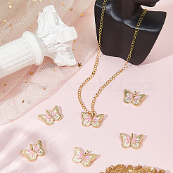 6Pcs Brass Enamel Pendants&nbsp;KK-BBC0021-65A