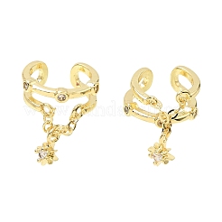 Brass Micro Pave Cubic Zirconia Cuff Earrings for Women&nbsp;CU-CBAE7DF-28G