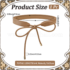 Bowknot PU Leather Wrap Around Waist Bands&nbsp;AJEW-WH20054-086A