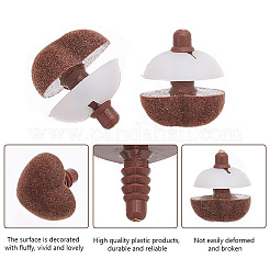 36 Sets 3 Styles Heart Flocky & Plastic Safety Craft Noses&nbsp;FIND-GO0002-16A