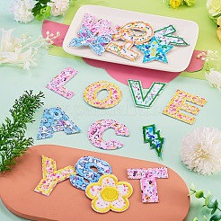 3 Bags Polyester Embroider Self-adhesion Thread Iron on/Sew On Patches&nbsp;PATC-TA0001-52