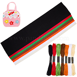 7Pcs 7 Colors Non-woven Felt Fabric&nbsp;DIY-CP0012-69A