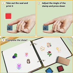 Square Wooden Stamps&nbsp;DIY-WH0546-041