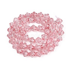 Transparent Crackle Glass Beads Strands&nbsp;GLAA-Q115-04A-07