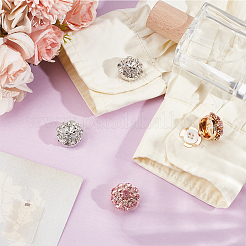 4Pcs 2 Colors Alloy Rhinestone Cufflinks&nbsp;DIY-NB0013-80A