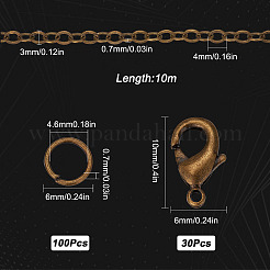 DIY 10M Brass Cable Chains&nbsp;DIY-SC0017-80