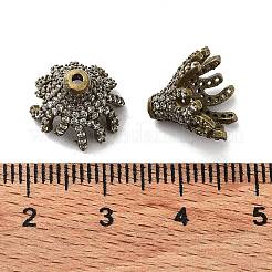 Brass Micro Pave Clear Cubic Zirconia Bead Caps&nbsp;LS-ZIRC-P085-11AB