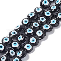Handmade Evil Eye Lampwork Beads Strands&nbsp;LAMP-G157-01