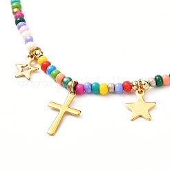 Glass Seed Beaded Necklaces&nbsp;NJEW-JN03723