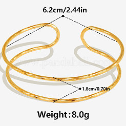 304 Stainless Steel Double Layer Bangles for Women&nbsp;II5944-2