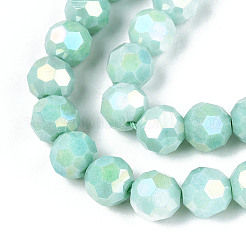 Anti-Tarnish Electroplate Glass Beads Strands&nbsp;EGLA-T021-8mm-15-11