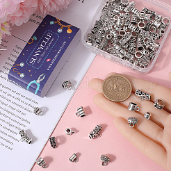 100Pcs 10 Style Tibetan Style Alloy Tube Bails&nbsp;FIND-SC0008-40