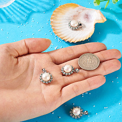 4Pcs Natural Pearl Pendants&nbsp;PALLOY-TAC0182
