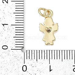 Rack Plating Brass Micro Pave Cubic Zirconia Pendants&nbsp;KK-H509-32G