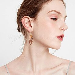 DIY Leaf Dangle Earring Making Kits&nbsp;DIY-OC0006-29