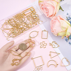 68Pcs 16 Styles Alloy Open Back Bezel Pendants&nbsp;FIND-SP0005-07