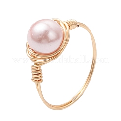2Pcs Shell Pearl Finger Rings&nbsp;RJEW-JR00946