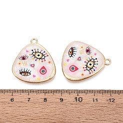 Printed Alloy Enamel Pendants&nbsp;ENAM-N071-06-03