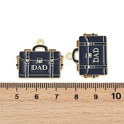 Father's Day Alloy Enamel Pendants&nbsp;ENAM-V001-03B-G